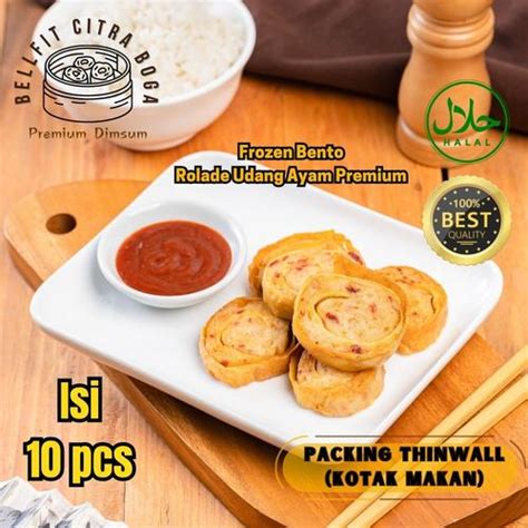Jual FROZEN BENTO ROLADE UDANG AYAM PREMIUM HALAL 10 PCS - Plastik ...