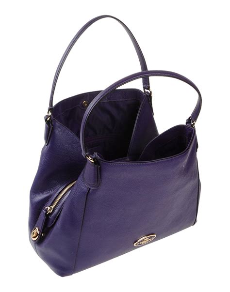 Purple Leather Coach Purse | Paul Smith