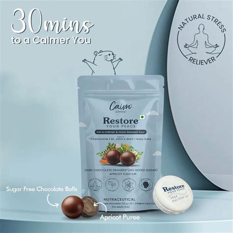 Caim by arelang Restore your Peace Sugarfree Dark Chocolate– GudHealthy