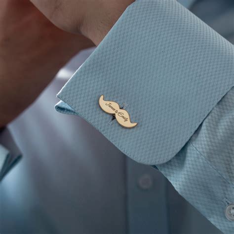 Mustache Custom Text Engraved Cufflinks – Artsy Store