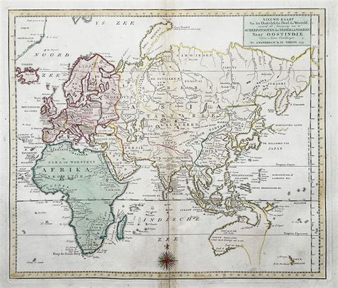 "Nieuwe Kaart Van het Oostelykste Deel der Weereld. Scheepstogten der ...