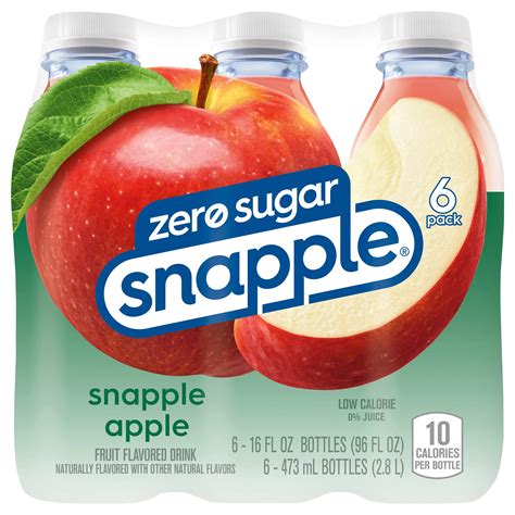 Snapple Zero Sugar Apple Fruit Drink 6 pk Bottles - Shop Juice at H-E-B
