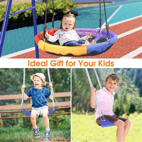 Yohood Swing Sets for Backyard, 440lbs 2 Seat Swing Set India | Ubuy