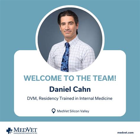We're excited to welcome Dr. Daniel Cahn to the team at MedVet Silicon Valley. He brings not ...