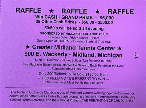 Midland Exchange Club Millionaire Night!, Greater Midland Tennis Center ...