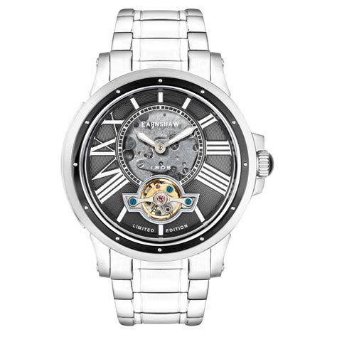 Earnshaw Bertha Open Heart Skeleton Automatic Grey – The Watch Factory