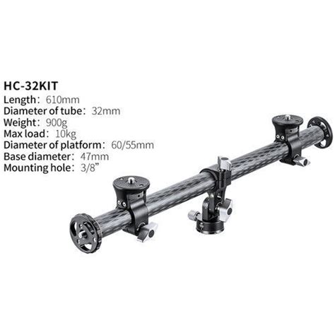 Buy Leofoto HC-32 KIT Carbon Fiber Horizontal Tripod Arm Kit at Lowest ...