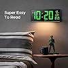 Buy YORTOT Plastic 16" Large Digital Wall Clock With Remote Control And ...
