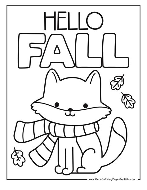 16 Fall Coloring Pages (Free Printable PDF Downloads) - Cute Coloring ...