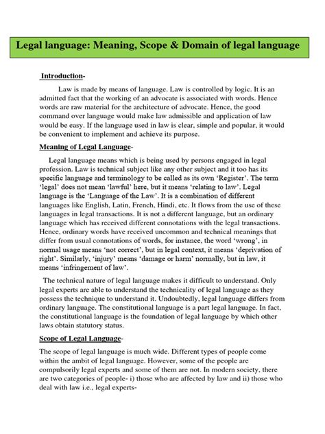 Image result for Legal Language Sample