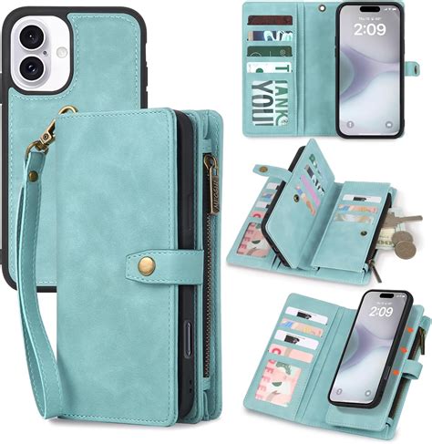 Amazon.com: TwoHead Wallet Case Compatible with iPhone 16,Detachable ...