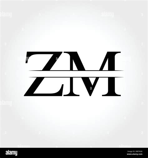 Initial ZM Logo Design Vector Template. Creative Letter ZM Business ...