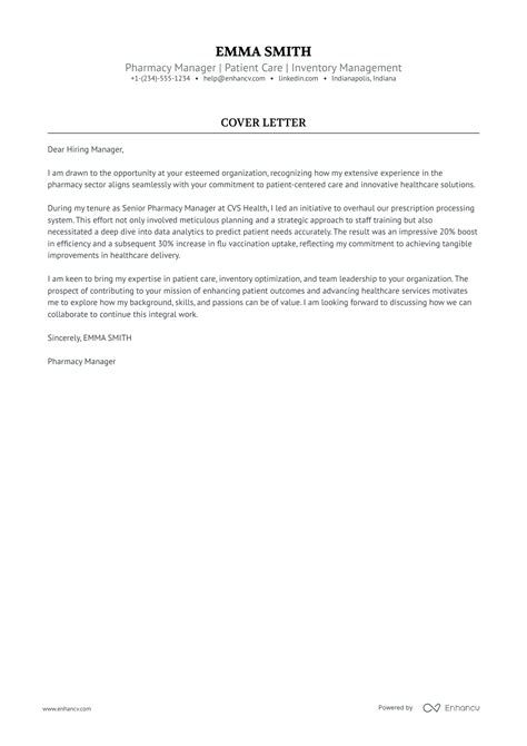 10 Professional Pharmacist Cover Letter Examples and Template for 2024 ...