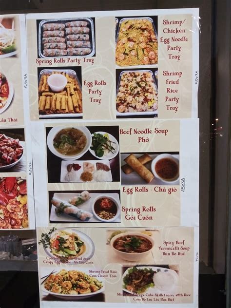 Menu at Pho House restaurant, Hemet