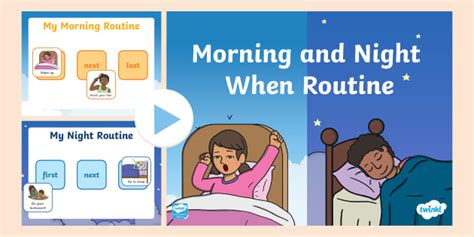 Morning and Night When Routine PowerPoint (teacher made)