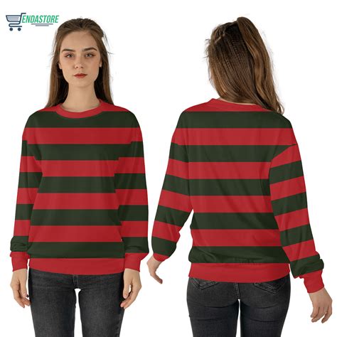 Red and green striped Christmas sweater - Endastore.com