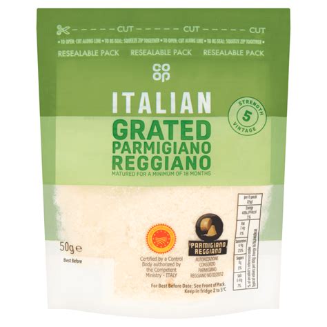 Co-op Italian Grated Parmigiano Reggiano 50g | Co-op delivery