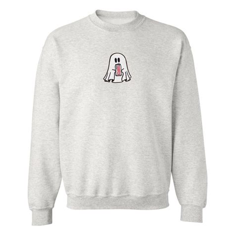 'Diet Coke Ghost' Embroidered Crewneck Sweatshirt – United Monograms