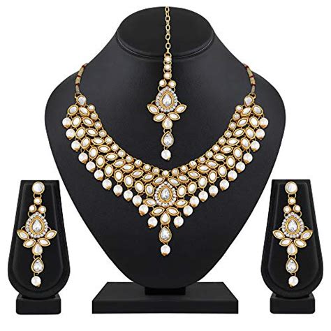 Buy Shining Diva Fashion Latest Kundan Design Traditional Necklace Set ...