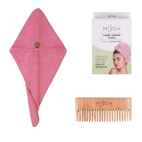 Mush Bamboo Hair Towel Wrap | Absorbent Towel Hair-Drying | Hair Care