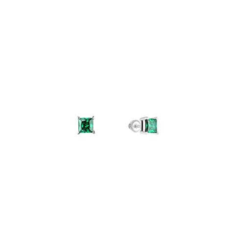 GIVA 925 Sterling Silver Emerald Green Square Stud Earrings | Studs to ...