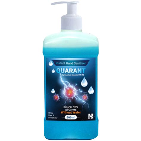 QUARANT 80% Alcohol Based Instant Hand Sanitizer Pump, Kills 99.9% ...