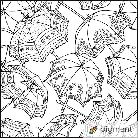 Umbrella Bird Sheet Coloring Pages