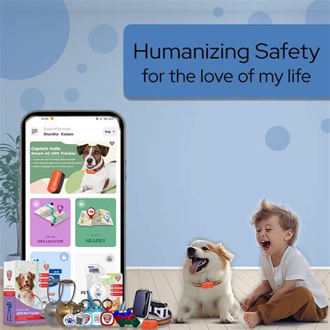 Captain India Blue Collar GPS Tracker - Keep Pets Safe | Captain India