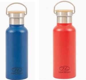 Highlander aluminium campsite bottle Red Blue 50ml pack of 2 500 ml ...