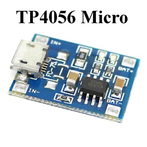Image result for TP4056 Lithium Cell Charger Module with Battery Protection
