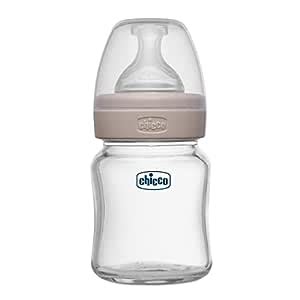 Buy Chicco Well-Being Glass Feeding Bottle (120ml, Slow Flow) Neutral ...