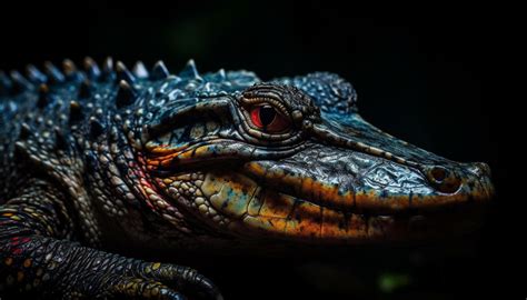 Endangered reptile in tropical forest blue iguana looks dangerous generated by AI 24614763 Stock ...