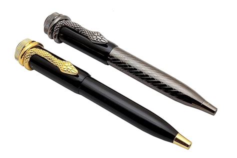 Ledos Cobra Clip Edition Set Of Golden & Gunmetal Mini Ballpoint Pen ...