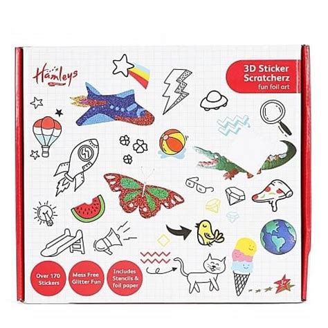 Hamleys Youreka 3D Stickers Scratcherz, Multicolour, 3Y+