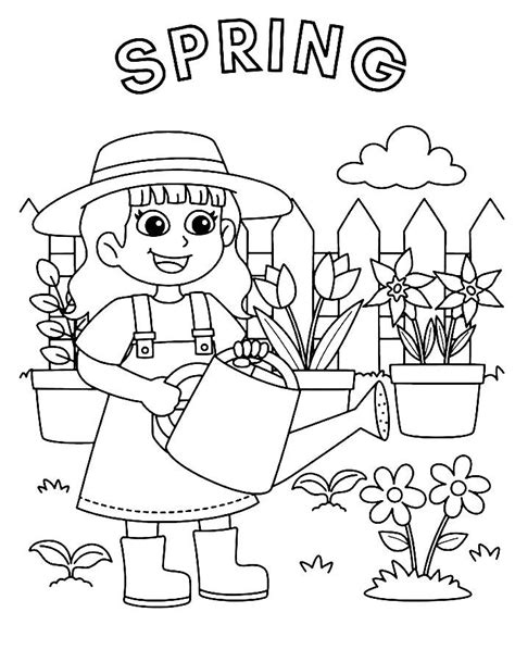 Spring Coloring Worksheets 的图像结果