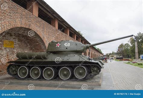 Tank on Exhibit in Kremlin in Nizhny Novgorod, Russian Federation ...