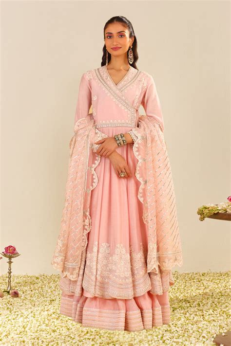 Ameena - Long Anarkali With Skirt (Blush Pink) — GAIA by Archie