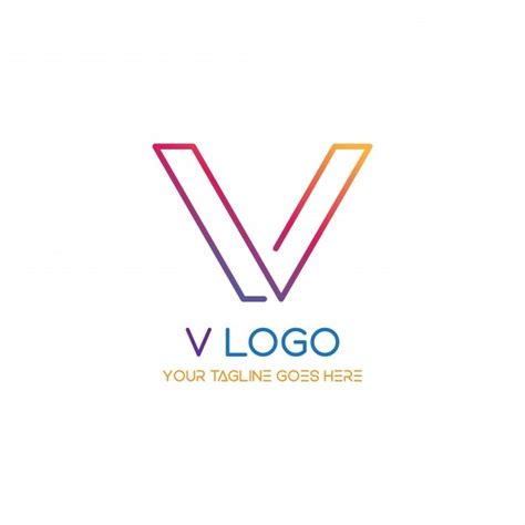 V logo Vector | Free Download