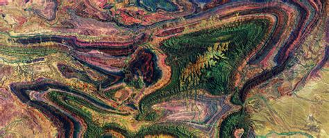 Download wallpaper 2560x1080 relief, mountains, aerial view dual wide ...