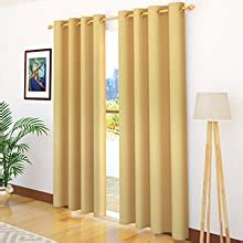 Buy Story@Home Faux Silk Room Darkening Blackout Curtain Set of 2 with ...