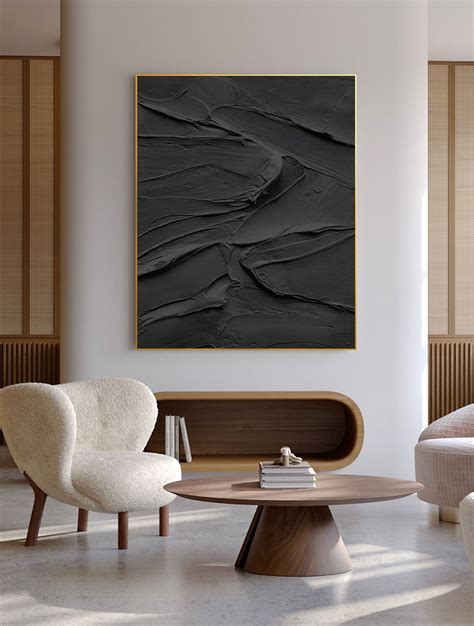 Midnight Layers-Modern Textured Abstract Wall Art for Sophisticated ...