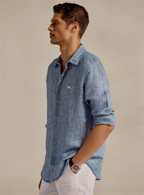 Andamen Ocean Wave Linen Shirt