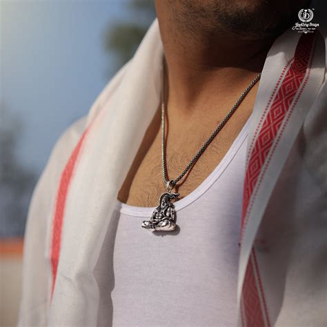 Hanuman Silver Pendant with Silver Chain – Jewllery Design
