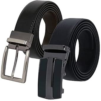 Buy Labnoft Men's PU Leather Auto Lock & Reversible Belt Combo (032-SG+ ...