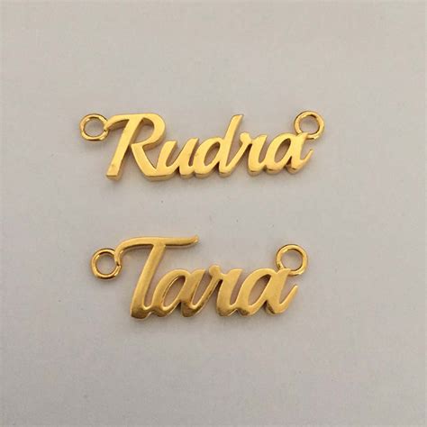 Rudra and Tara Name Pendant in Gold