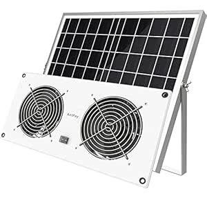 AntPay Solar Power Fan Kit, 15W Weatherproof Dual Fan with 11Ft/3.5m ...