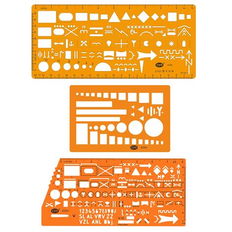 Buy CYA 3Pack Marking Template Stencil for NATO Army Drawing and ...