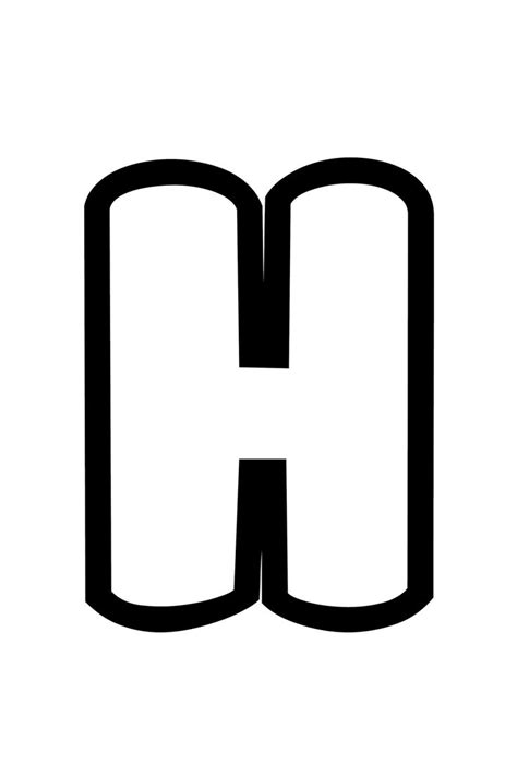 bubble letter h