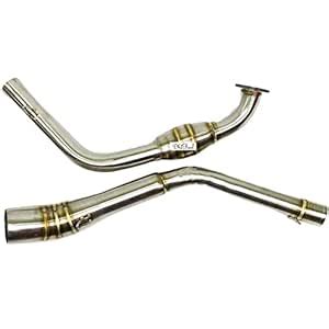 Dhe Best Bike Stainless Steel Exhaust Middle Bend Pipe Chrome ...