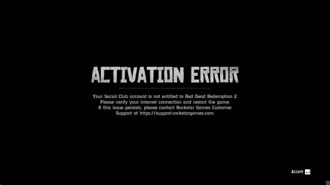 RDR2 Activation Error 的图像结果